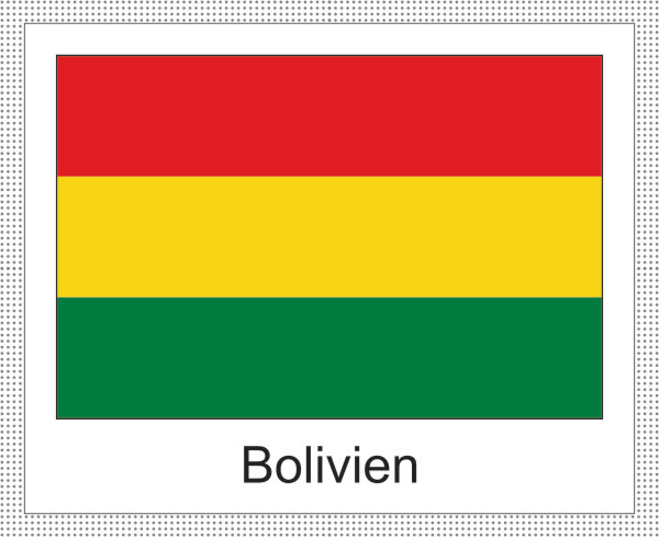 Bolivien | Aufkleber mit weissem Design