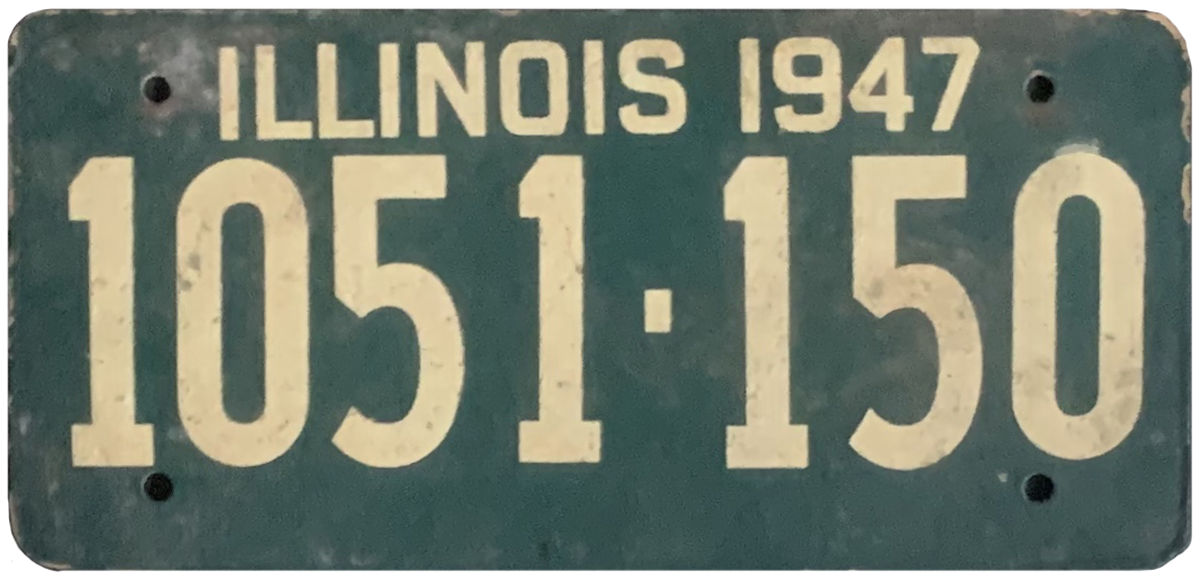 USA-Kennzeichen als Aufkleber | Illinois.4