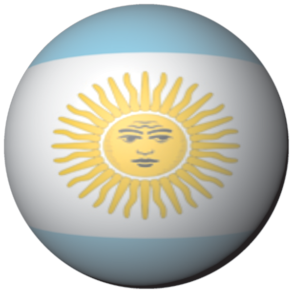 Argentinien | Aufkleber in Kugelform