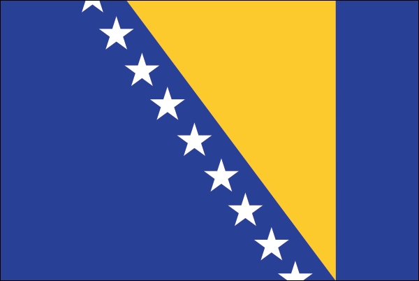 Bosnien und Herzegowina | Flagge -gleiche Größe