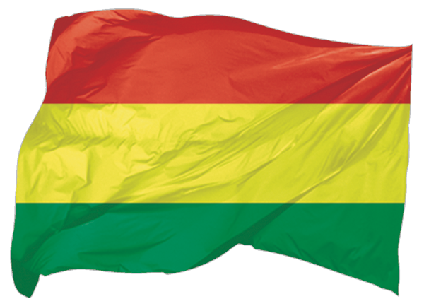Bolivien | wehende Flagge als Aufkleber