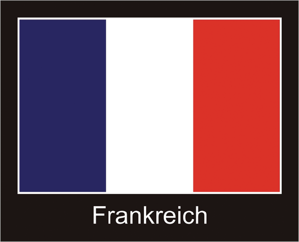 Frankreich | Aufkleber mit schwarzem Design
