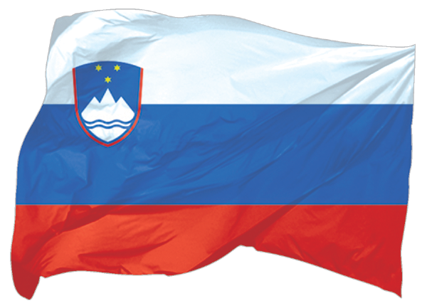 Slowenien | wehende Flagge als Aufkleber