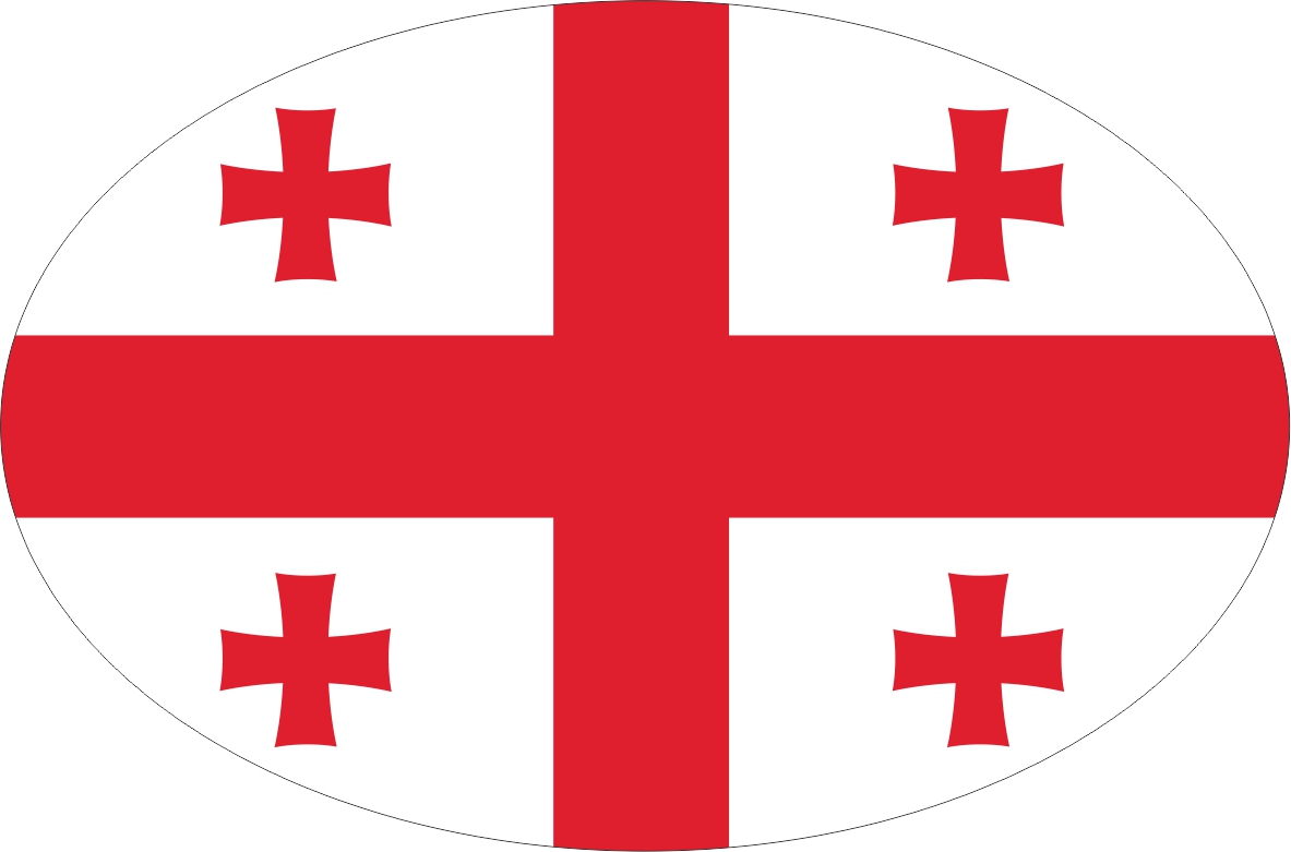 Georgien | Aufkleber in ovaler Form