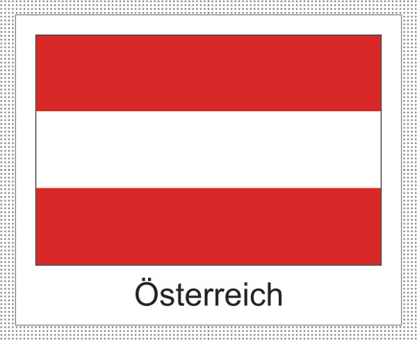 Flagge | Österreich -weisses Design