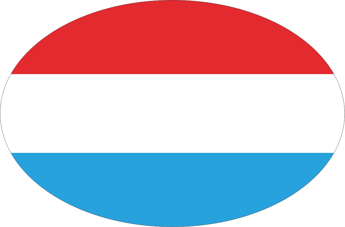 Luxembourg | sticker in oval shape