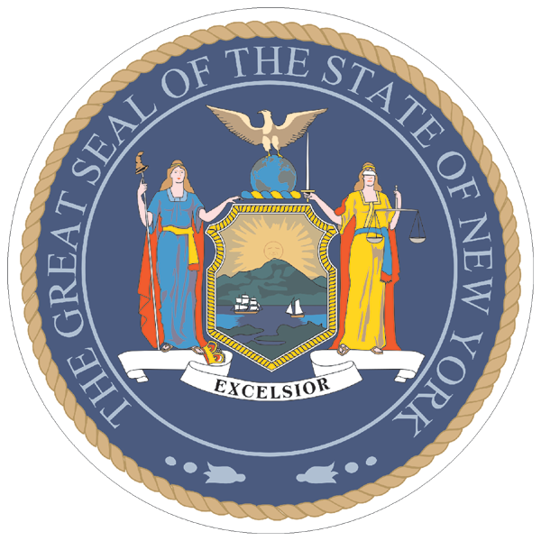 New York coat of arms as a sticker