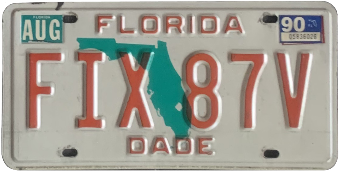 USA-Kennzeichen als Aufkleber | Florida.5
