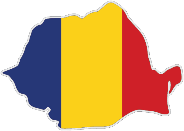 Romania | Flag cut to Contour