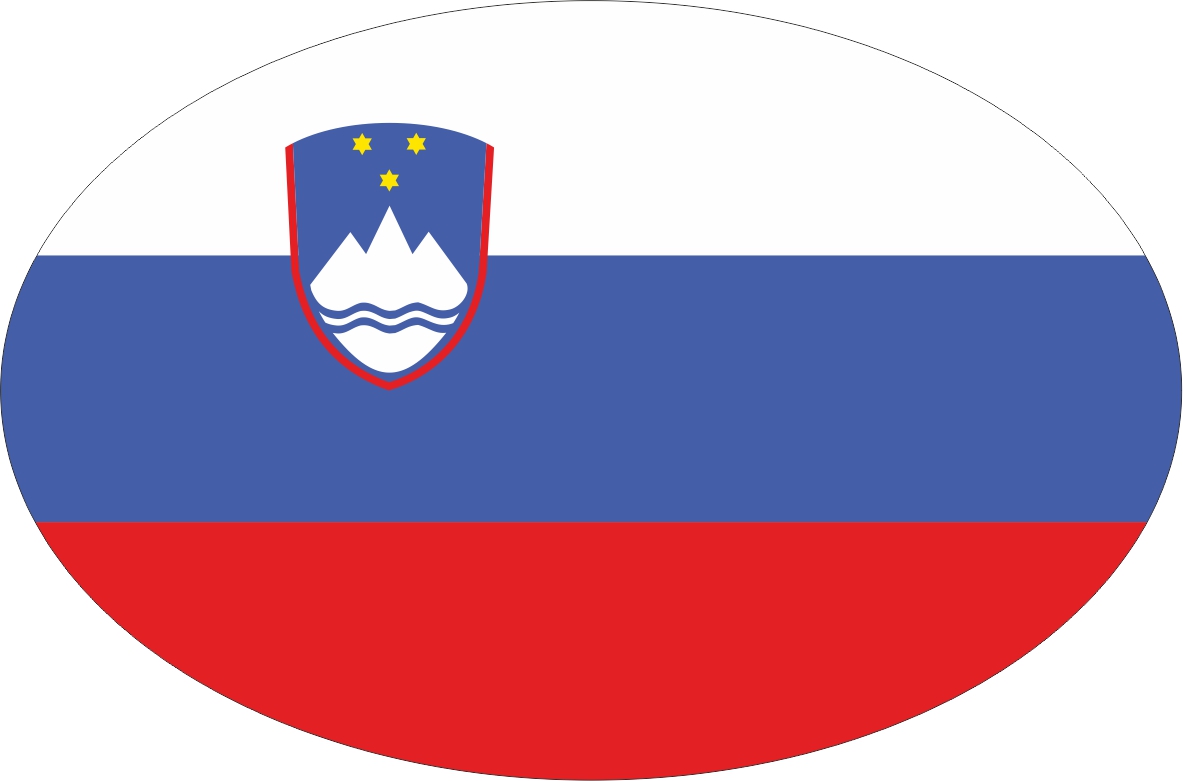 Slowenien | Aufkleber in ovaler Form
