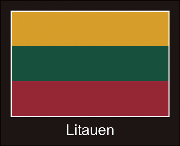 Lithuania | Sticker with black design