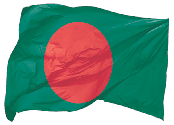 Bangladesch | wehende Flagge als Aufkleber