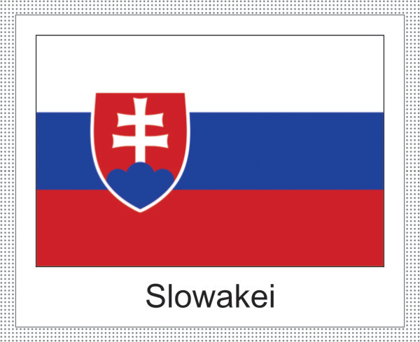 Slowakei | Aufkleber mit weissem Design