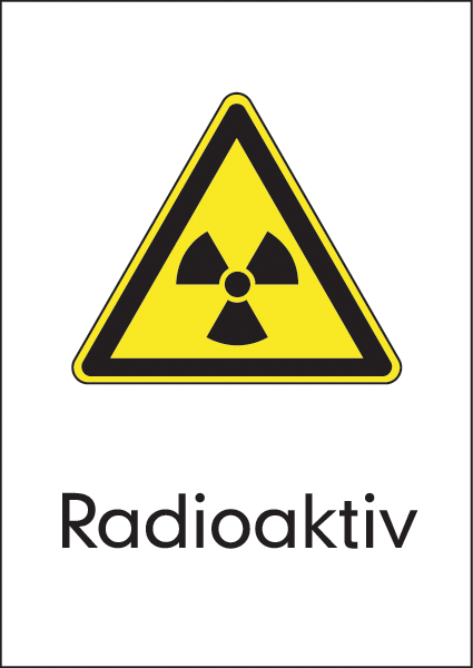 Warnzeichenaufkleber alt .076-Radioaktiv (alt)