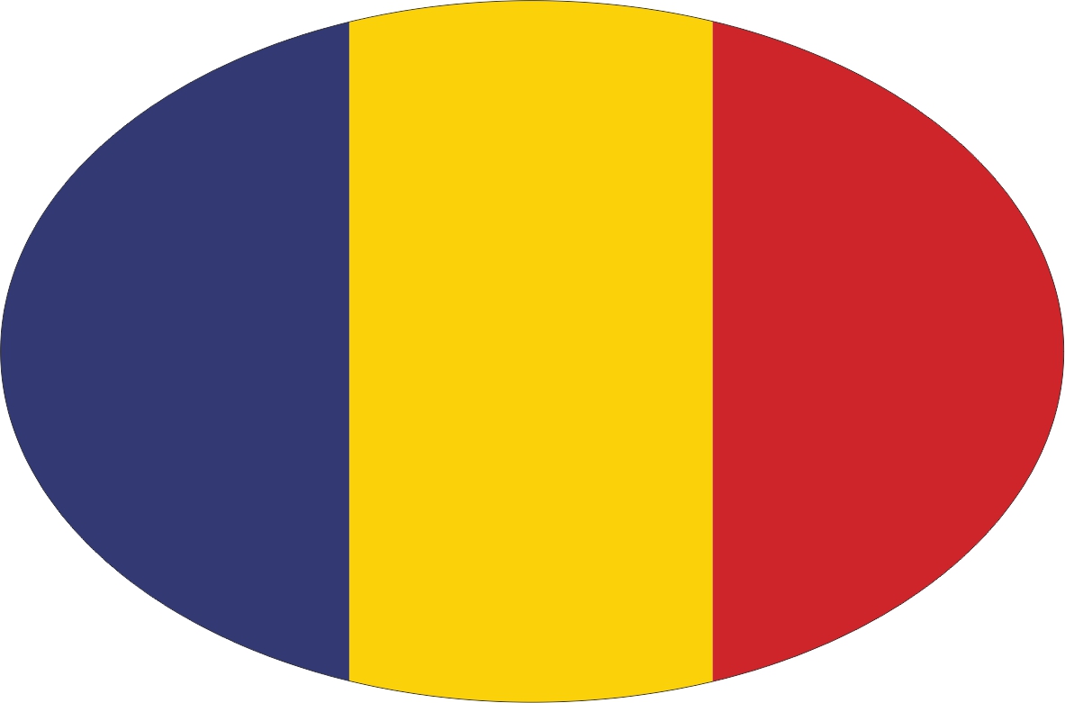 Romania | sticker in oval shape