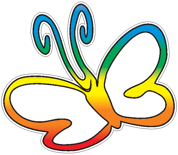 Aufkleber - Schmetterling 003