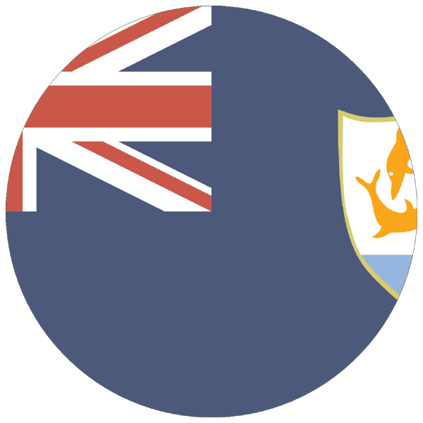 Anguilla | rund geschnittener Aufkleber