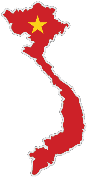 Vietnam | Auf Contour geschnittene Flagge