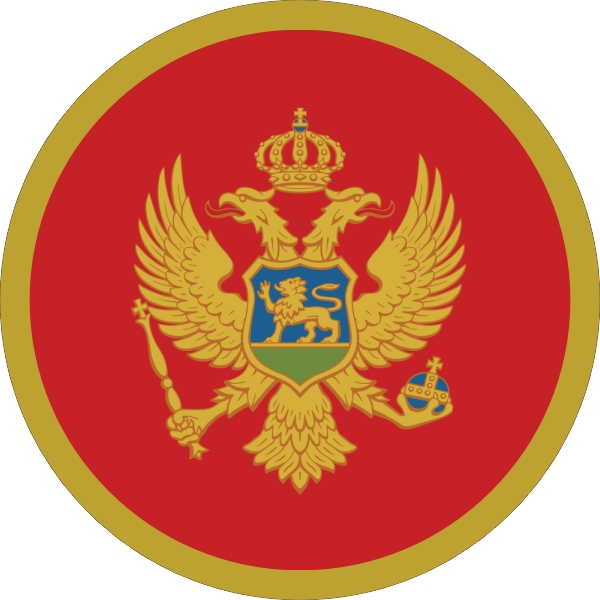 Montenegro | rund geschnittener Aufkleber