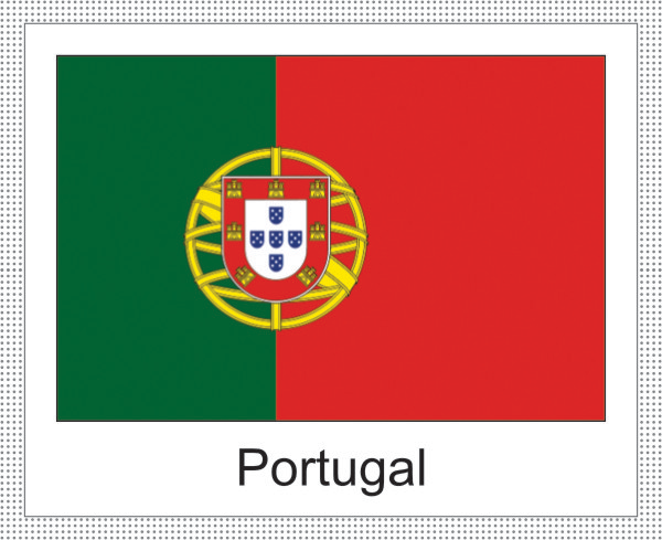 Portugal | Aufkleber mit weissem Design