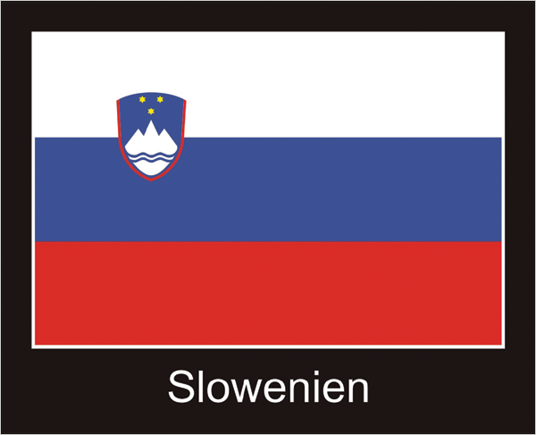 Slowenien | Aufkleber mit schwarzem Design