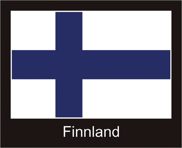 Finnland | Aufkleber mit schwarzem Design