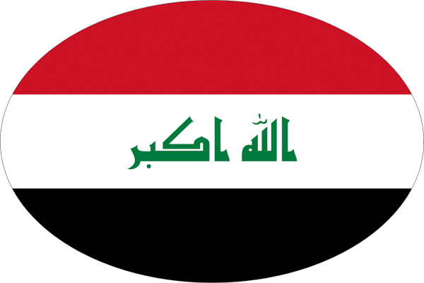 Irak | Aufkleber in ovaler Form