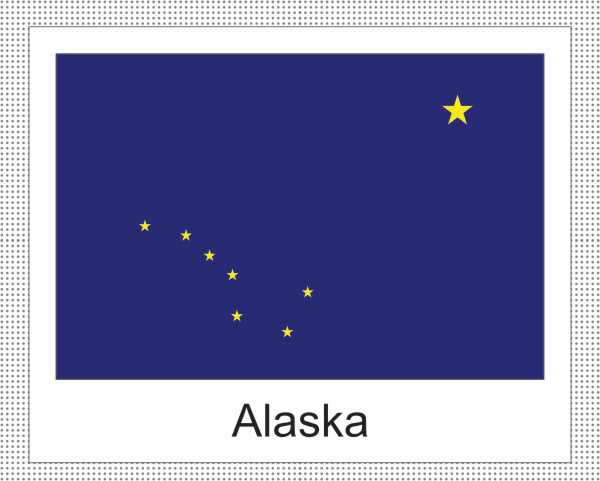 Alaska | Aufkleber mit weissem Design