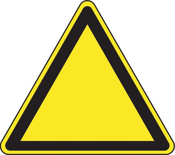 Warnzeichenaufkleber alt .001- allgemein leer (alt)