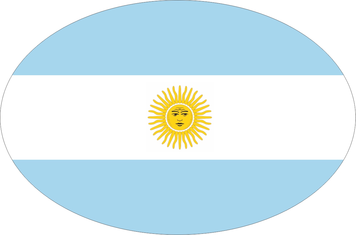Argentinien | Aufkleber in ovaler Form