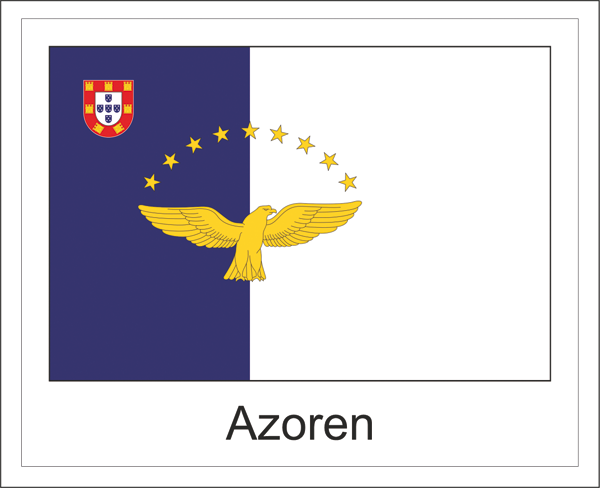 Flagge | Azoren -weisses Design