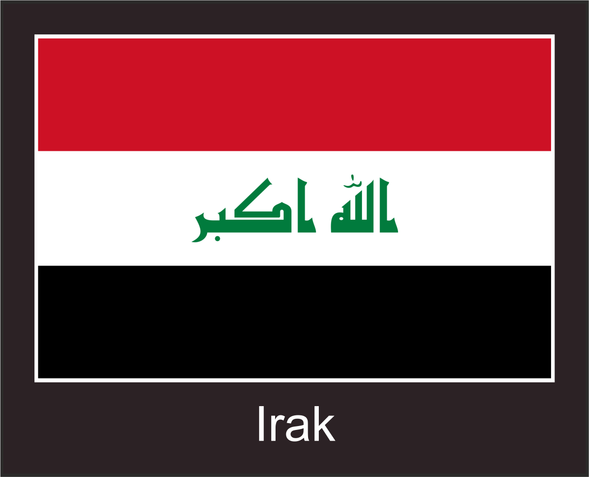 Irak | Aufkleber mit schwarzem Design