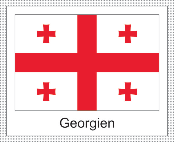 Georgien | Aufkleber mit weissem Design