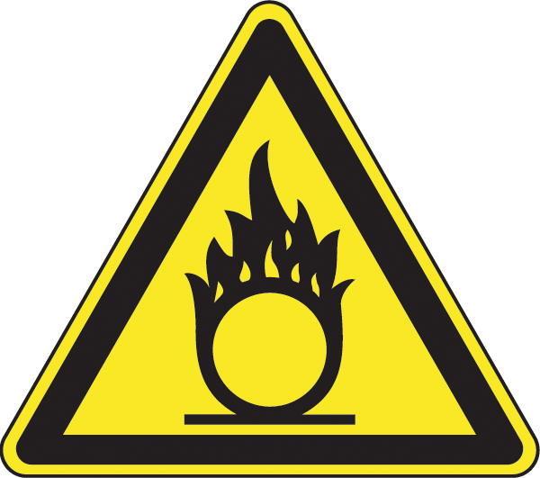Warnzeichenaufkleber alt .013- Warnung vor brandfördernden Stoffen (alt)