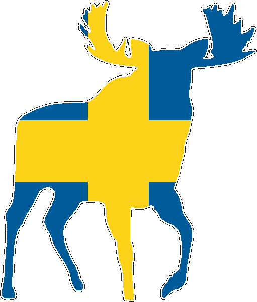 Trendline-Aufkleber - Elch-Schweden