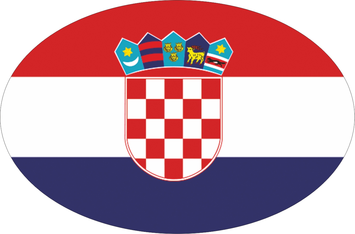 Kroatien | Aufkleber in ovaler Form