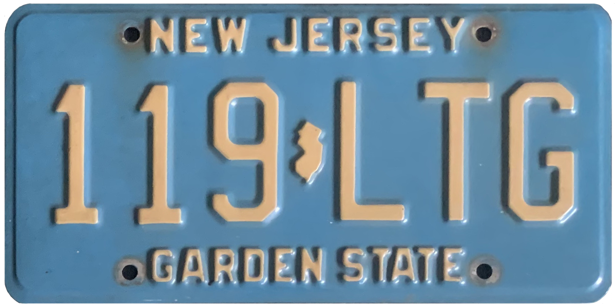 USA-Kennzeichen als Aufkleber | New Jersey.2