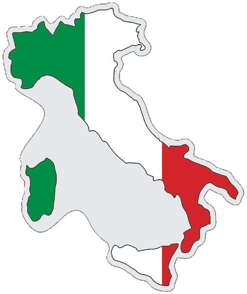 Italien | Auf Contour geschnittene Flagge