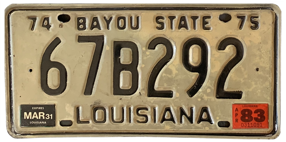 USA-Kennzeichen als Aufkleber | Louisiana.5