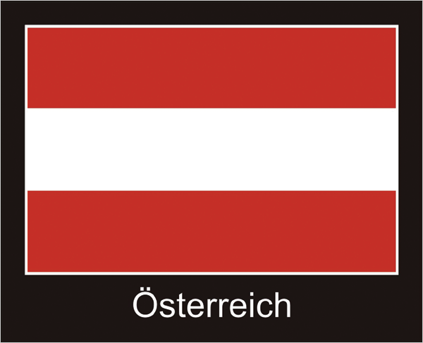 Austria | Sticker with black design