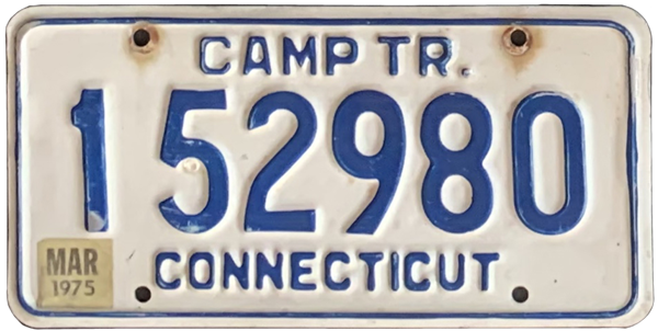 USA-Kennzeichen als Aufkleber | Connecticut.1