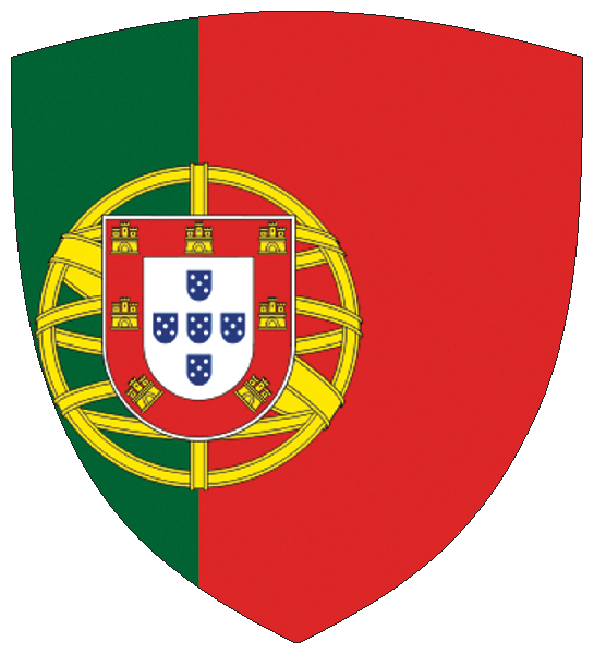 Portugal | Flagge -wappenförmig