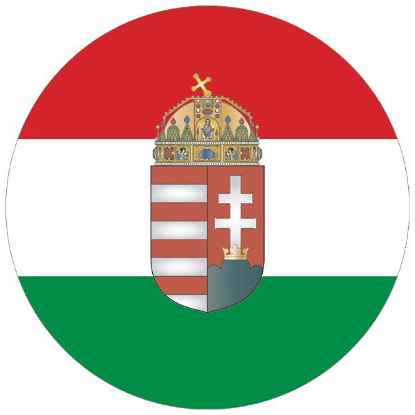 Hungary | round cut sticker