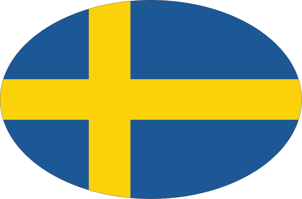 Schweden  | Aufkleber in ovaler Form