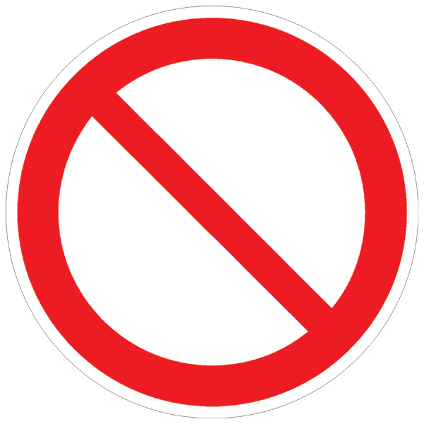 Verbotszeichenaufkleber alt .001- allgemein (alt)