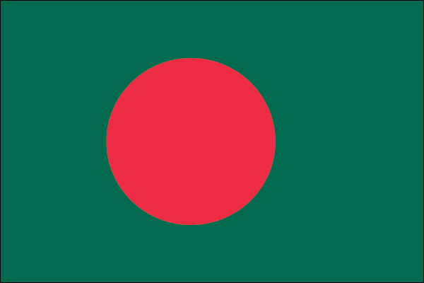 Bangladesch | Flagge -gleiche Größe