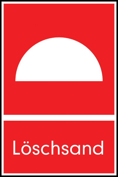 Brandschutzaufkleber  - Löschsand