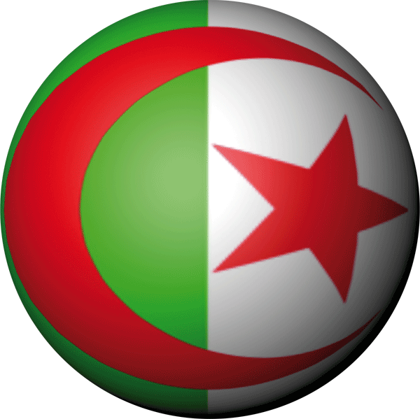 Algerien | Aufkleber in Kugelform