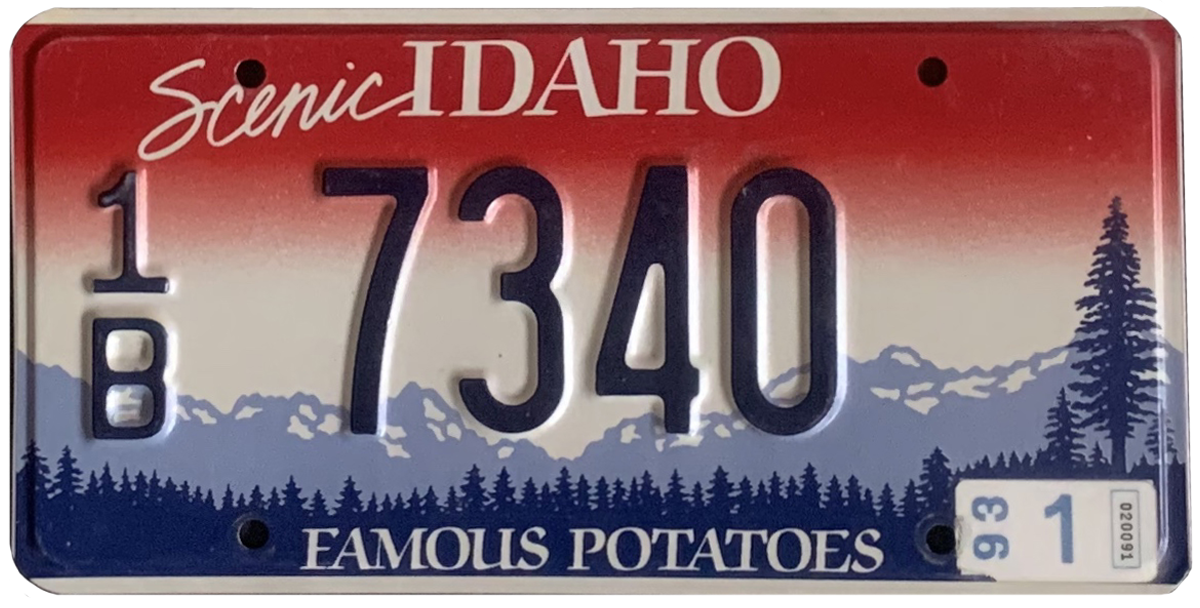 USA license plate | Idaho.2