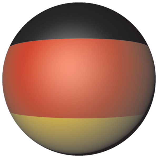Deutschland | Aufkleber in Kugelform
